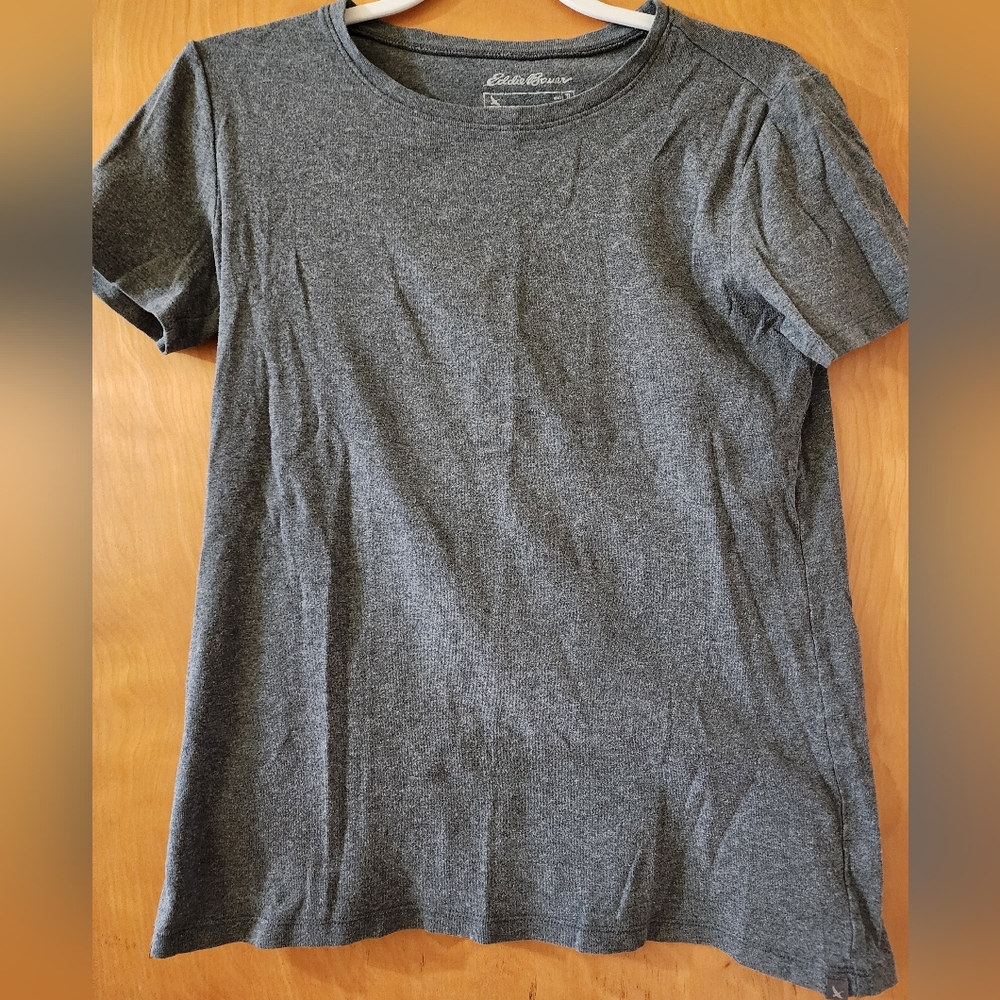 Women's Gray Eddie Bauer Plain T-Shirt